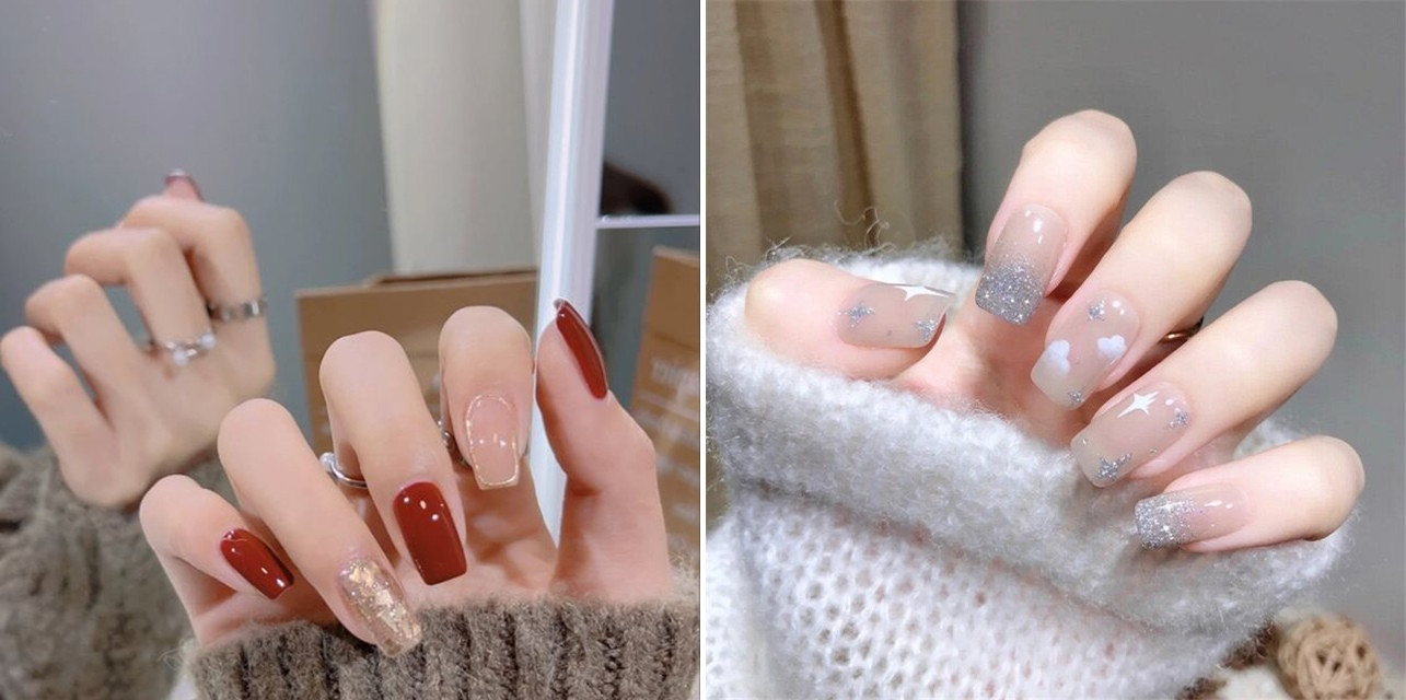 Mẫu nail tay đẹp đơn giản với màu sắc nhẹ nhàng, thanh lịch