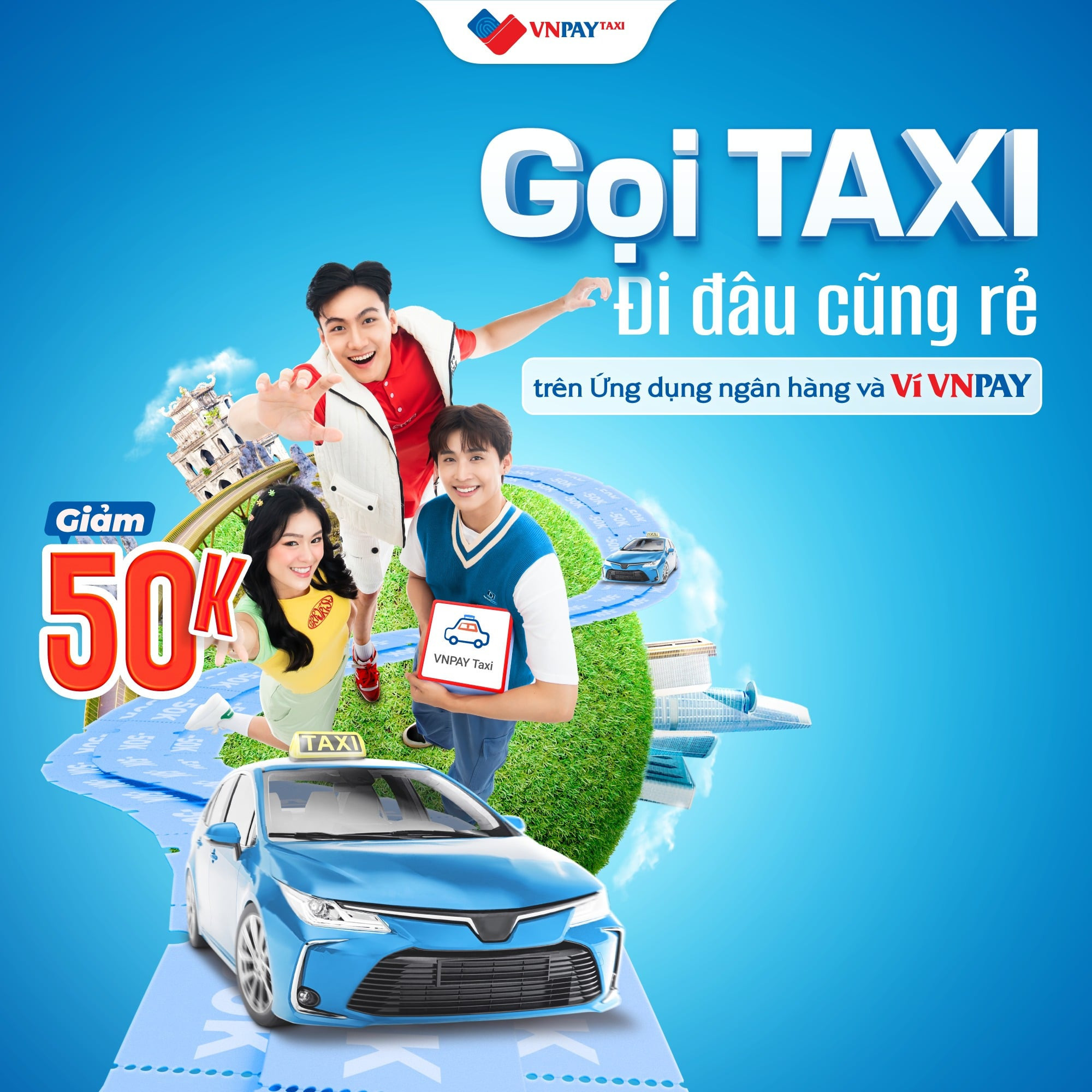 Giao diện ứng dụng VNPAY hiển thị chức năng đặt xe taxi Mai Linh tại Huế, minh họa sự tiện lợi của việc gọi xe qua app.