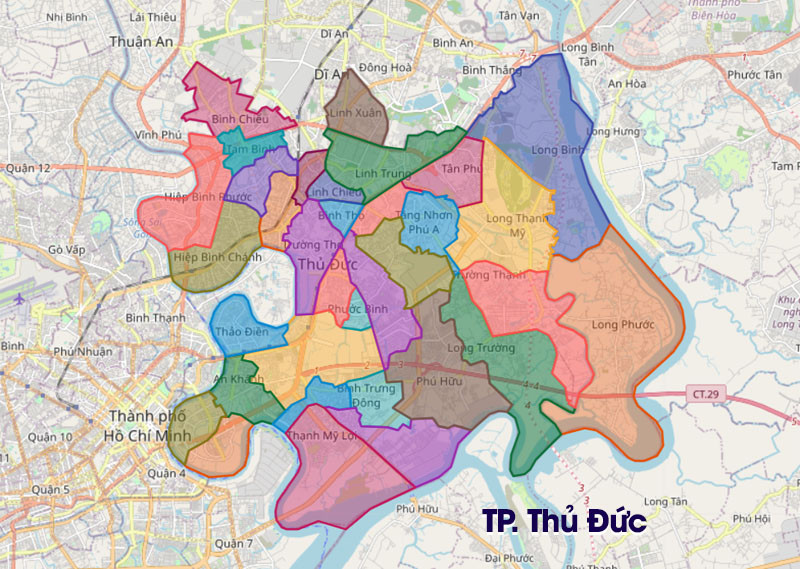 Bản đồ TP Thủ Đức