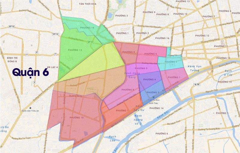 Bản đồ Quận 6 Thành phố Hồ Chí Minh