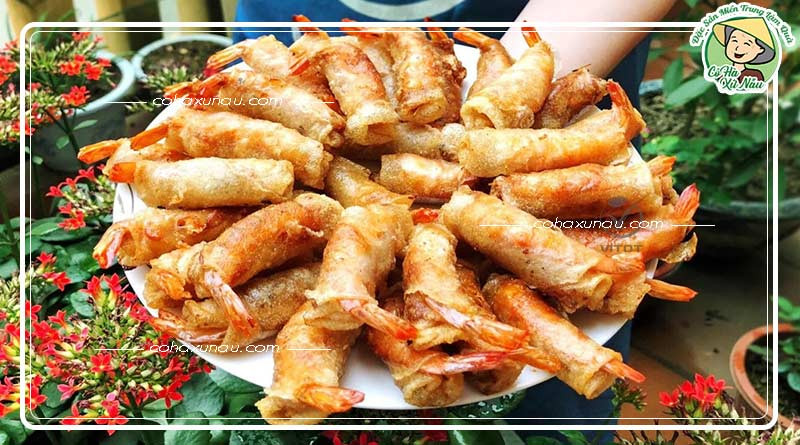 Chả ram tôm đất Bình Định giòn rụm vàng óng