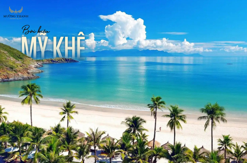 Bãi biển Mỹ Khê Đà Nẵng với bờ cát trắng và nước biển trong xanh