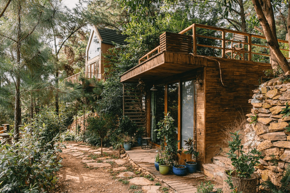 Homestay ngoại thành Hà Nội với view rừng núi