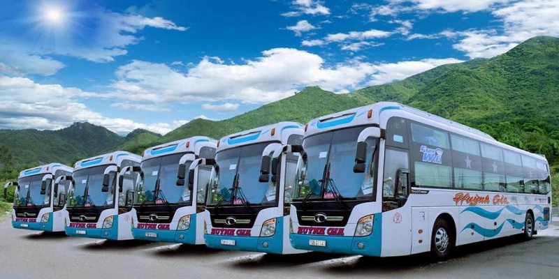 Dàn xe khách Huỳnh Gia đời mới, sẵn sàng khởi hành tuyến vé xe Sài Gòn Nha Trang