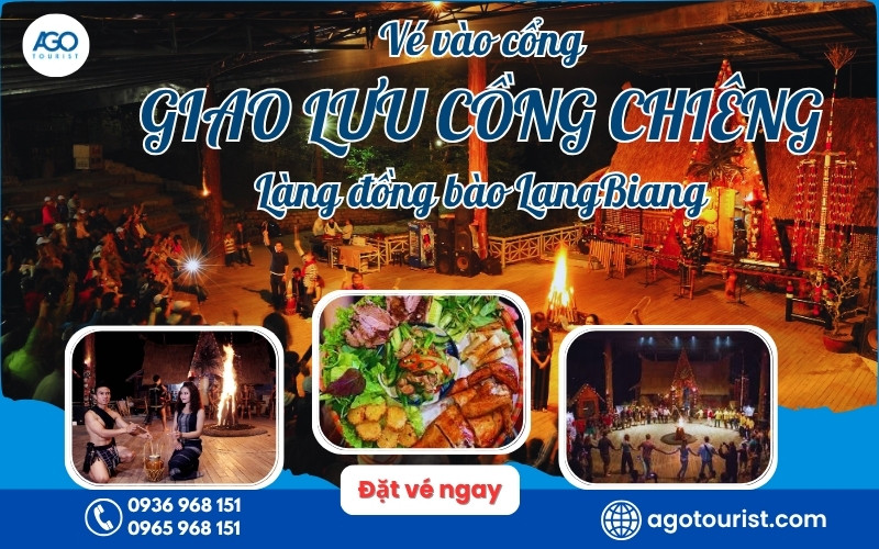 Hình ảnh vé tham gia giao lưu văn hóa cồng chiêng Tây Nguyên dưới chân Langbiang Đà Lạt