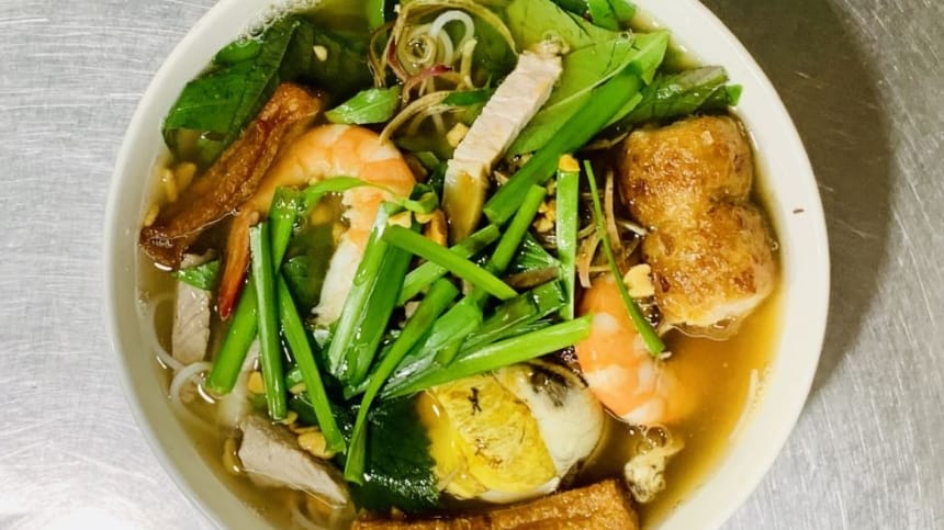 Bún gỏi dà mang phong cách ẩm thực Khmer
