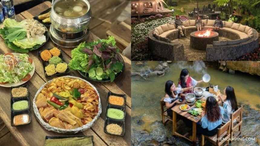Camping và tiệc BBQ bên cạnh hồ thơ mộng