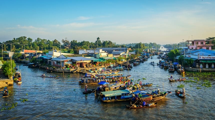 Chợ nổi Ngã Năm - Bức tranh sinh hoạt miền Tây Nam Bộ
