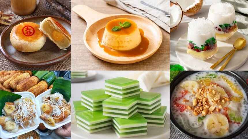 Đồ tráng miệng và bánh ngọt đa dạng