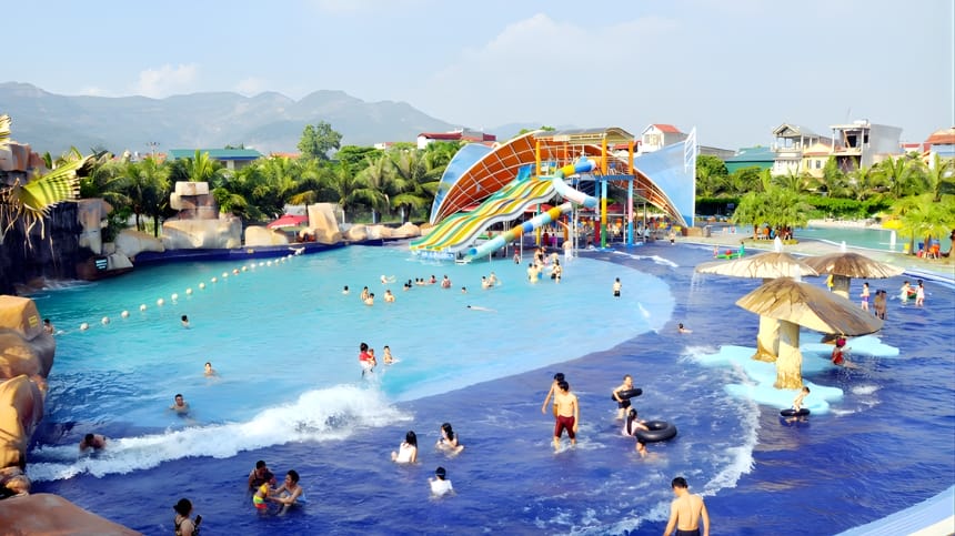 Bể tạo sóng sôi động như biển