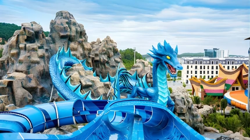Biển nhân tạo ở công viên nước Đồi Rồng