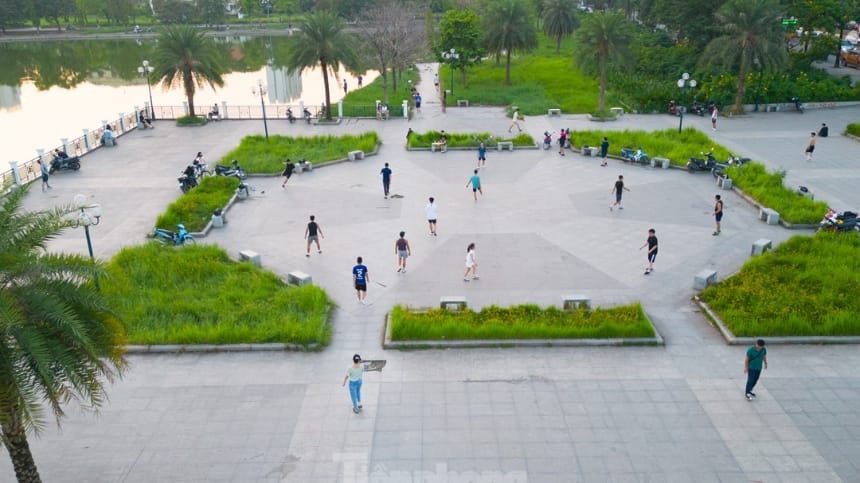 Các hoạt động vui chơi ở công viên hồ điều hòa