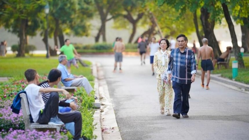 Công viên Cầu Giấy hiện đại dễ vận động
