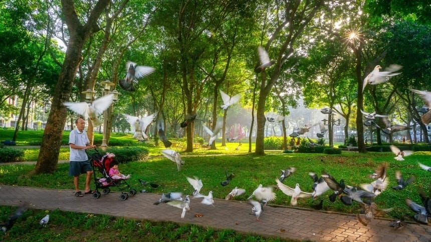 Công viên Hiền Vương xanh mát dễ thở