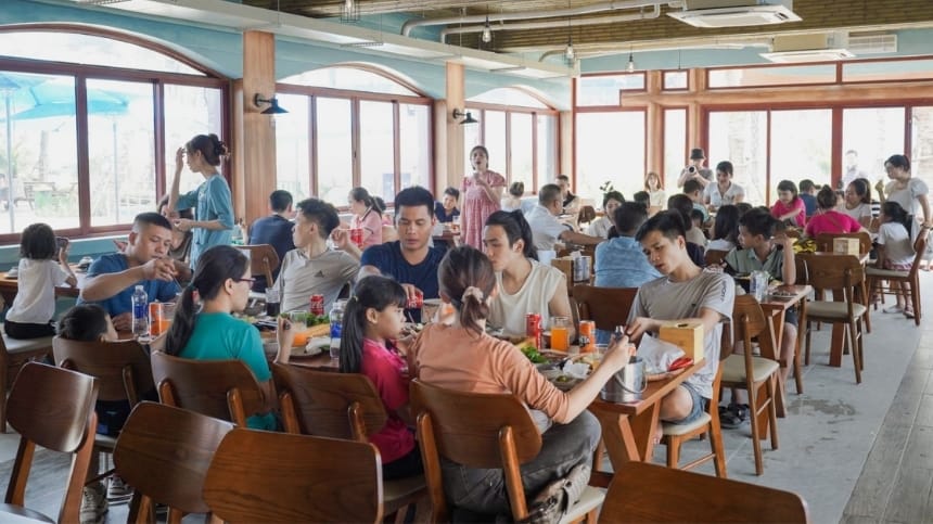 Khu ăn nhẹ tại công viên nước Cần Thơ