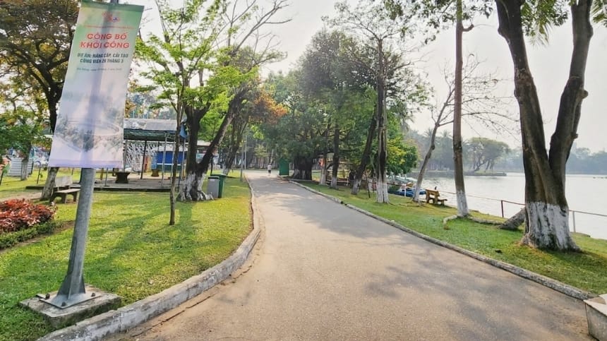 Khu vận động chạy bộ buổi sớm