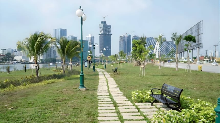 Lối chạy bộ đón gió sông