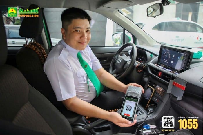 Hành khách có nhiều phương thức để thanh toán cước phí đi taxi Mai Linh Đà Nẵng