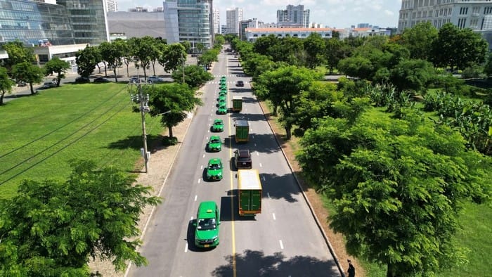 Taxi Mai Linh Nha Trang có tính nhận diện cao với màu xanh lá đặc trưng