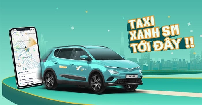 Taxi Xanh SM nổi bật với hệ thống xe điện êm ái, phục vụ chu đáo