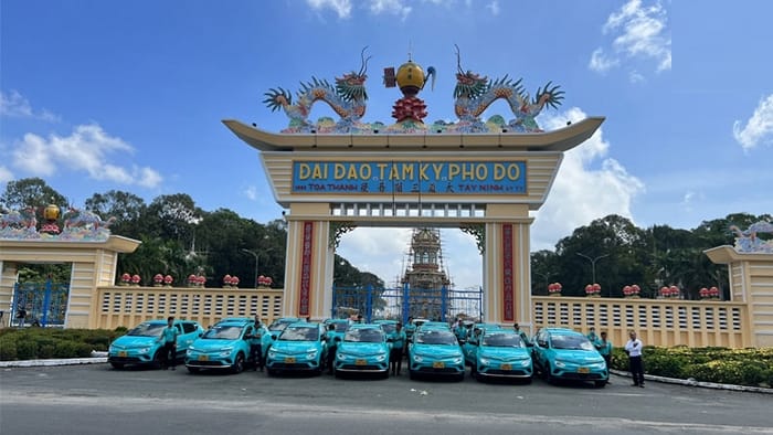Dịch vụ taxi Xanh Tây Ninh sử dụng các dòng xe điện của Tập đoàn VinFast
