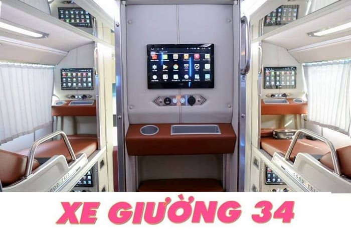 Nội thất cao cấp bên trong xe giường nằm đi Đà Lạt Thành Bưởi