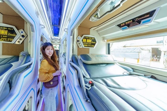 Nhà xe giường nằm đi Đà Lạt An Anh cung cấp lựa chọn giường đôi và giường đơn